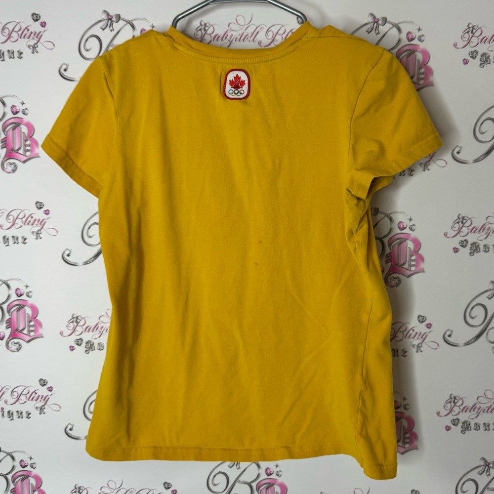 Hudsonβs bay co Olympic mustard rusty Yellow Canada T-Shirt - Picture 7 of 8